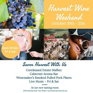 Parrish Family Vineyard Harvest Weekend Extravaganza!
