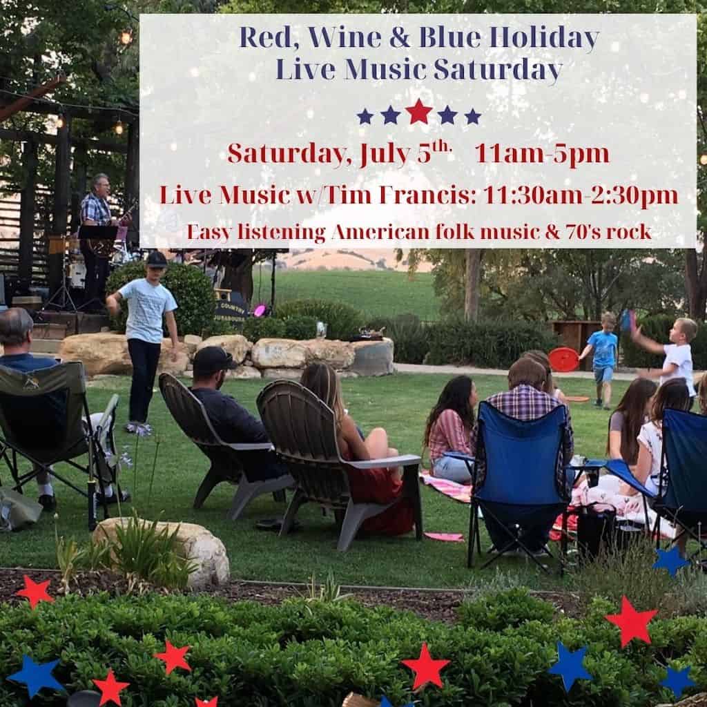 Red, Wine & Blue Holiday Live Music Saturday