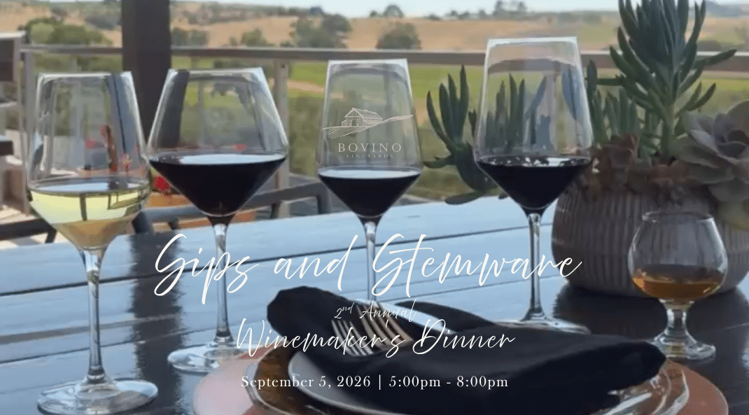 Sips and Stemware – A Culinary Journey @ Bovino