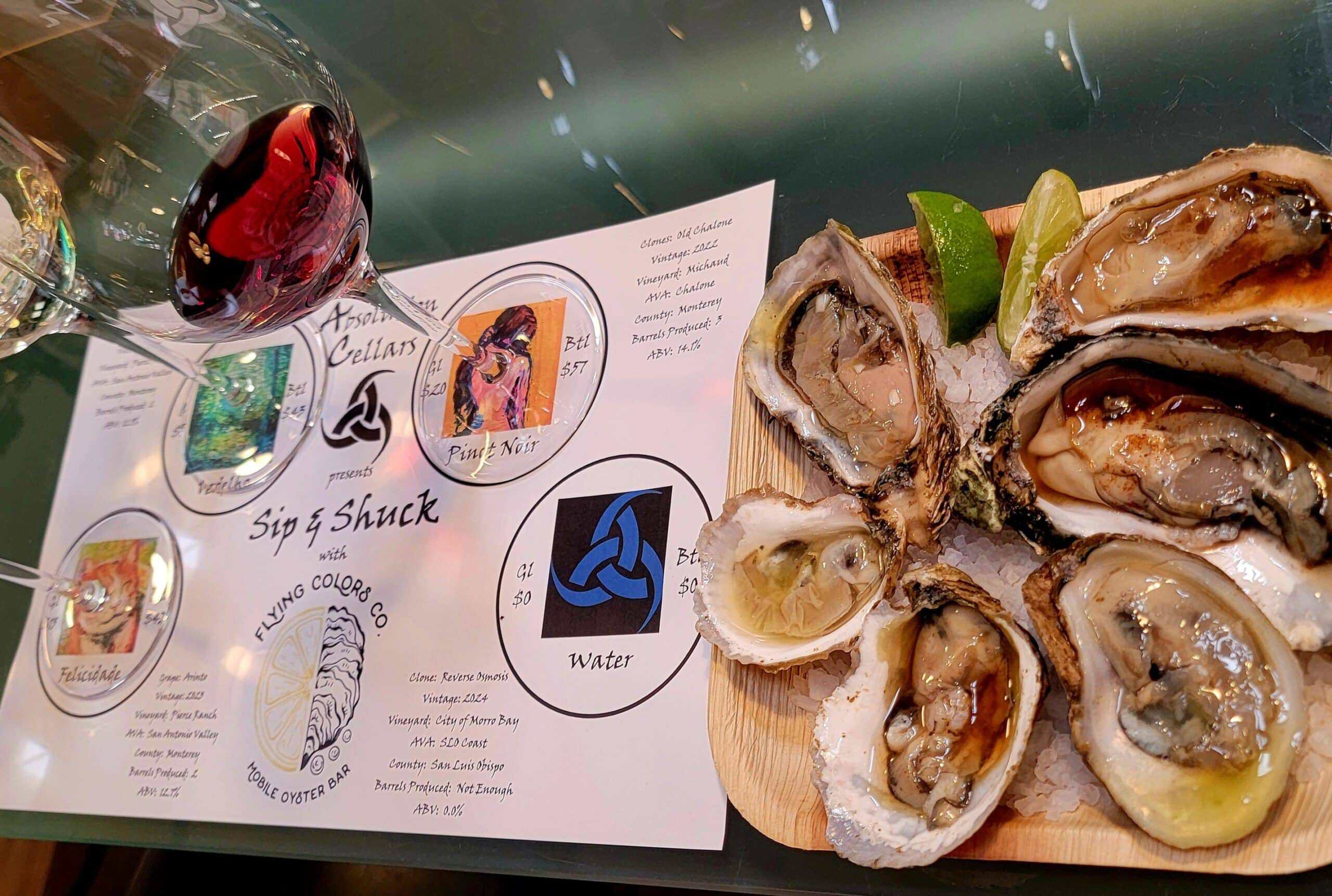 Sip & Shuck – Oysters & Wine Flight – Tue 9/1
