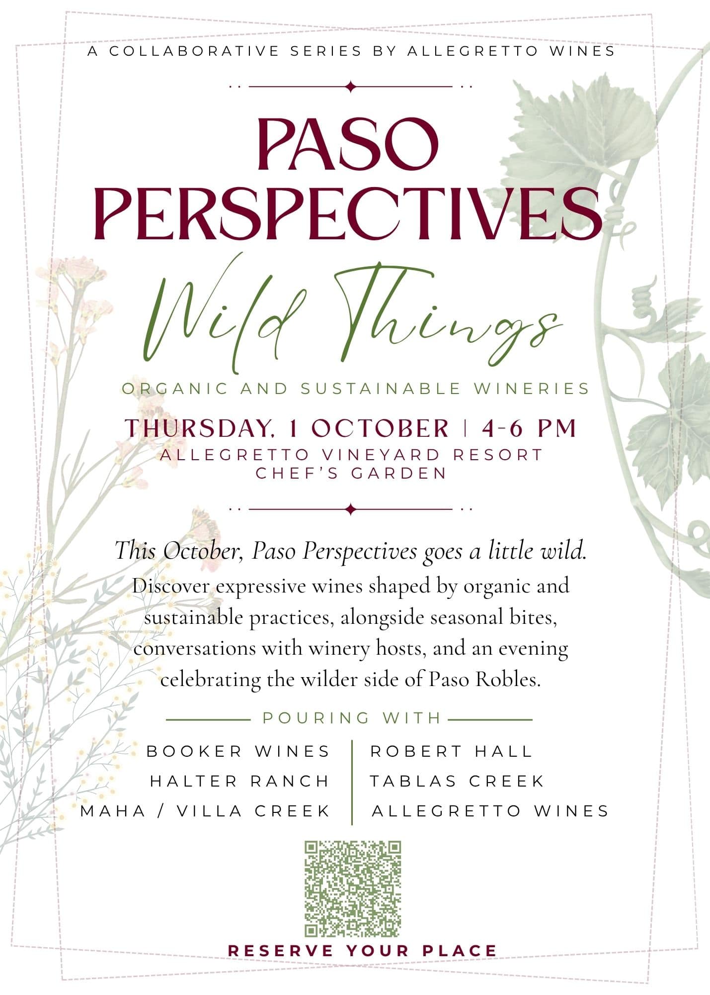 Paso Perspectives:  Wild Things | Organic Wineries